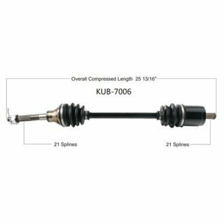 WIDE OPEN OE Replacement CV Axle for KUBOTA FRONT L/R RTV-X1140R/W 16-19 KUB-7006